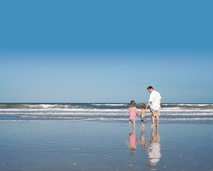 Family at the beach