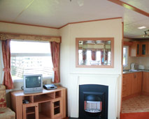 Caravan lounge & kitchen area