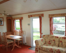 Caravan lounge  & dining area