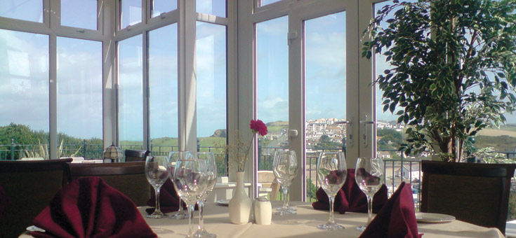 The view from the Beaucliffes restaurant