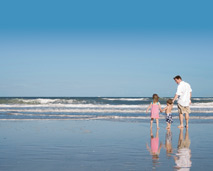 Family on the beach
