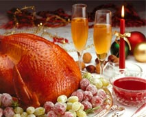 photo of a roasted Christmas turkey