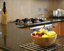 A photo of a kitchen inside one of the villas