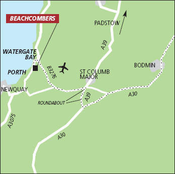 Directions to Beachcombers Apartments, Cornwall