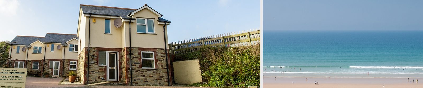 tregurrian villas exterior and watergate bay