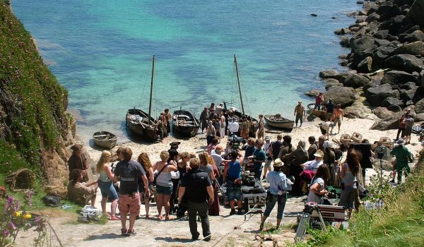 Poldark crew at Porthgwarra