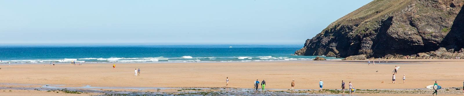 stream at Mawgan Porth beach