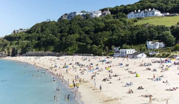 People on Porthminster beach