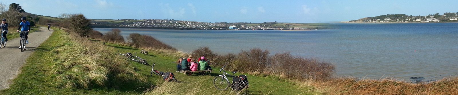 Cyclists on the Camel Trail