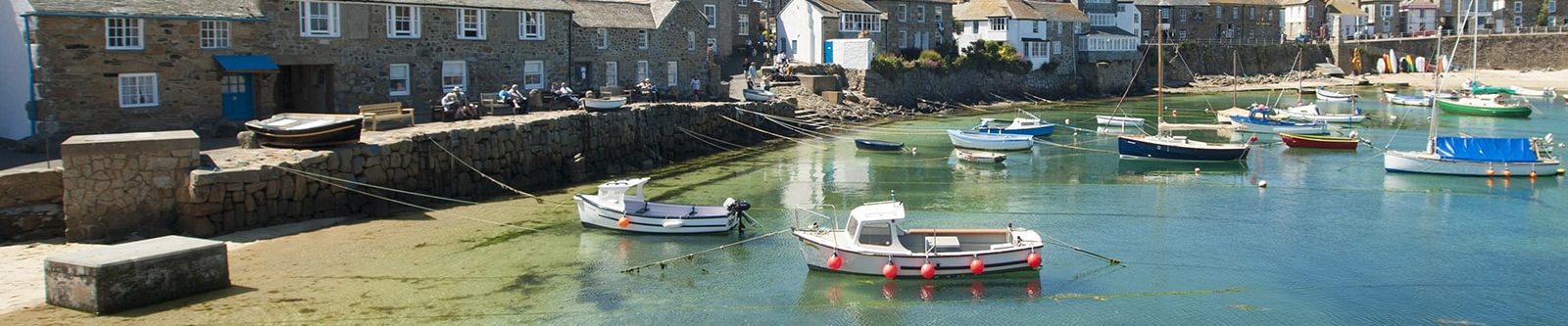 boats in Mousehole harbour