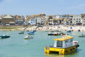 boats in St Ives harbour