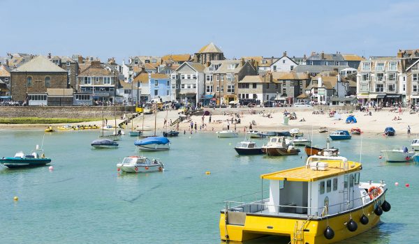 boats in St Ives harbour