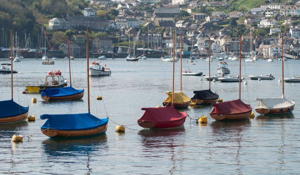 boats in Fowey harbour