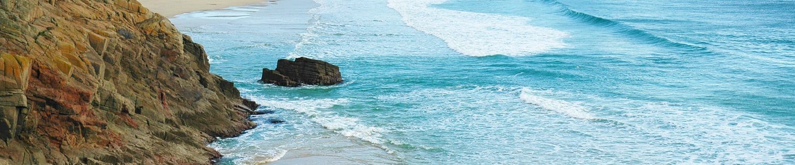 blue sea at Porthcurno