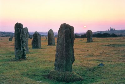 hurlers at sunset