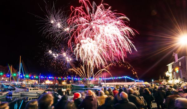 fireworks at padstow christmas festival