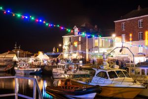 Christmas lights in Padstow