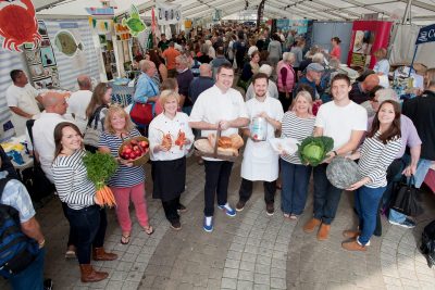 crowd at food fair