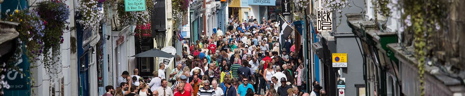 crowd in Falmouth