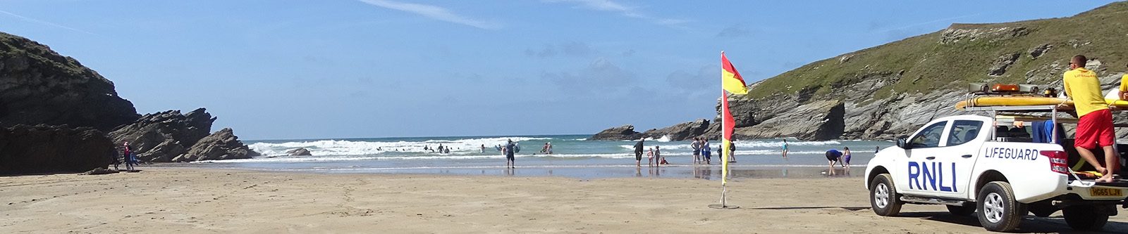 RNLI on the beach at Porth