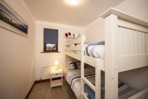 white lodge bunk beds