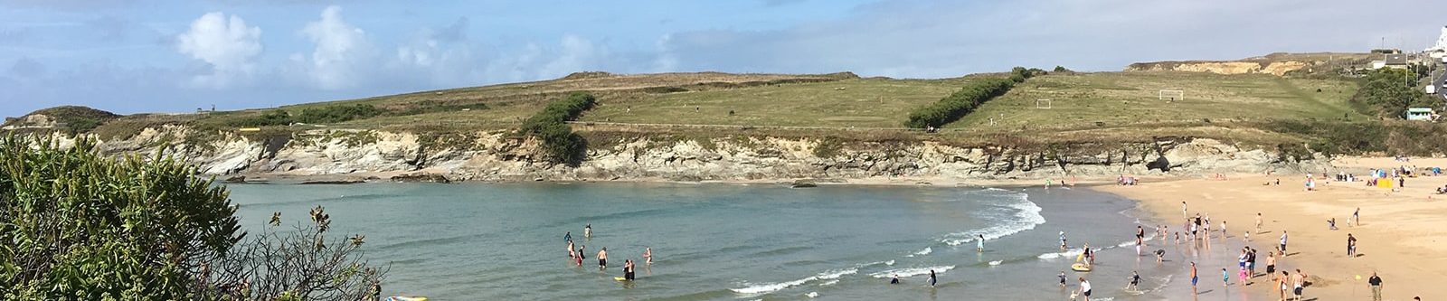 Porth beach from cliffs