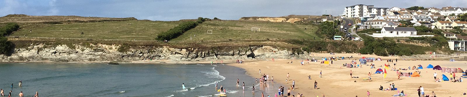 Porth beach in summer