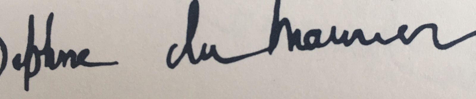 Daphne du Maurier's signature