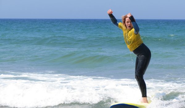 lady on surf board