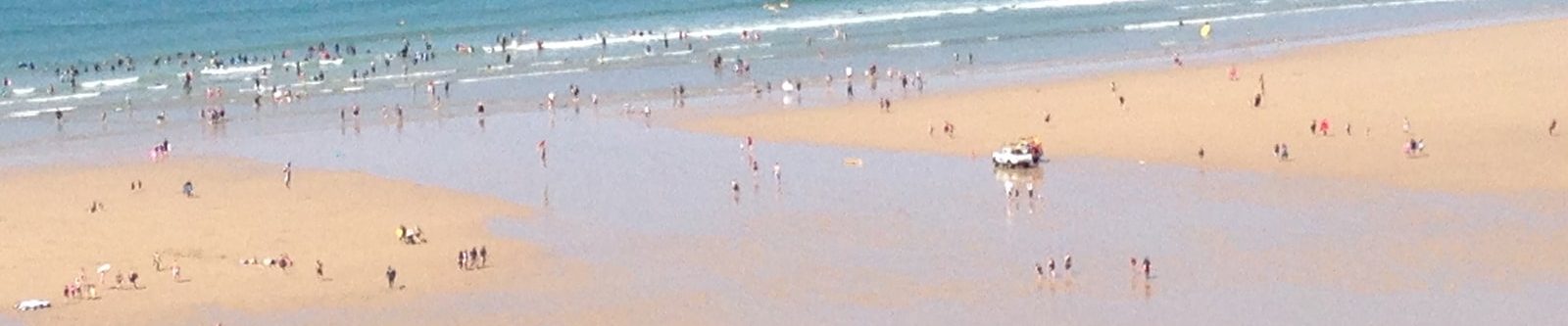 beach and sea at Watergate Bay