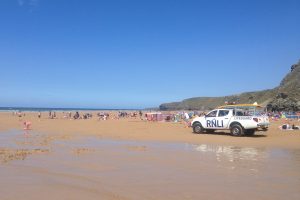 RNLI truck at Watergate Bay