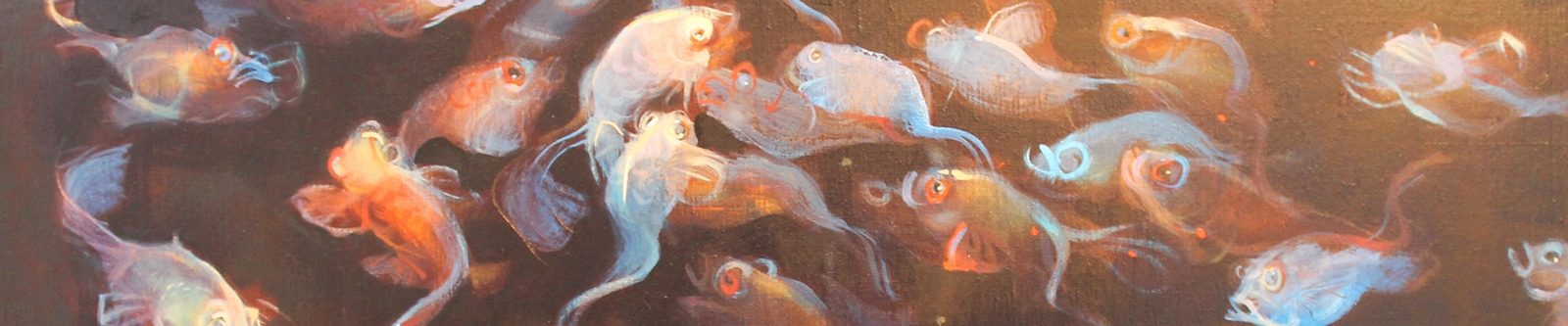 painting of koi carp