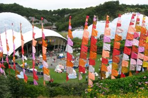 Flags outside the Eden Project