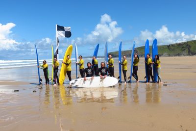 Surf school team