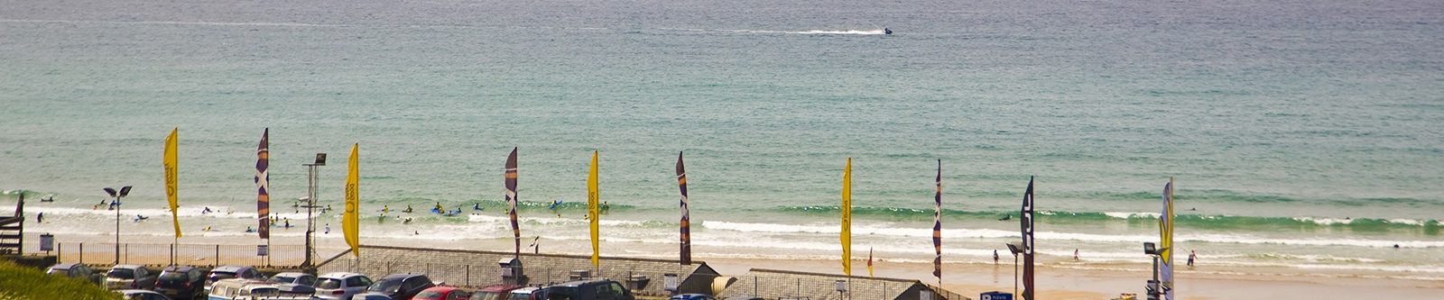 flags at Watergate Bay