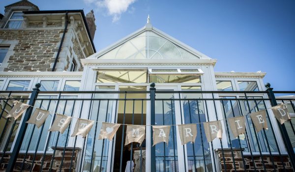 wedding bunting at beaucliffes