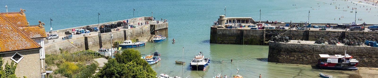 Newquay harbour and boats