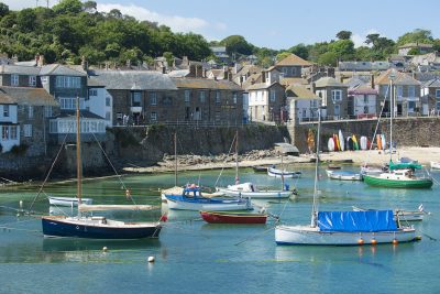 Mousehole harbour and boats