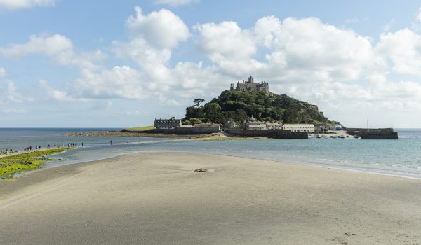 St Michaels Mount beach and causeway