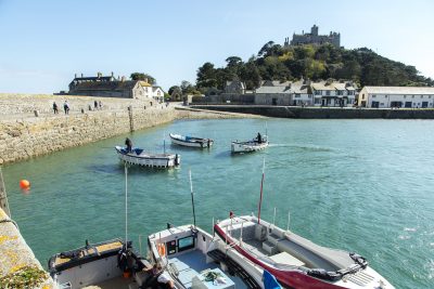 boats at St Michaels Mount