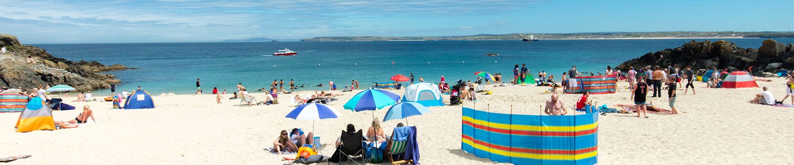 people on Porthgwidden beach, St Ives