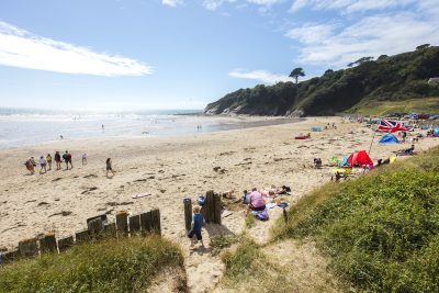 people at Porthluney Cove