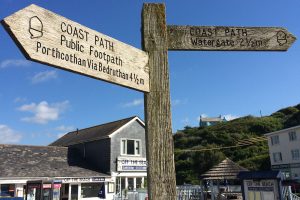 sign post at Mawgan Porth