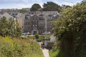 2 Porth Sands Exterior view from beach