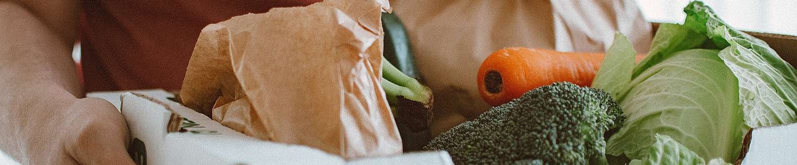 Box of fresh vegetables