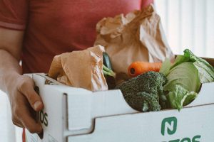 Box of fresh vegetables