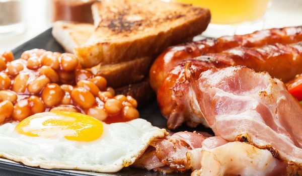 Full English breakfast plate