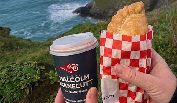 Take-Away coffee cup and Cornish pasty
