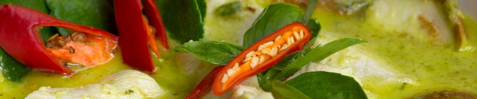 Close up of Thai green curry