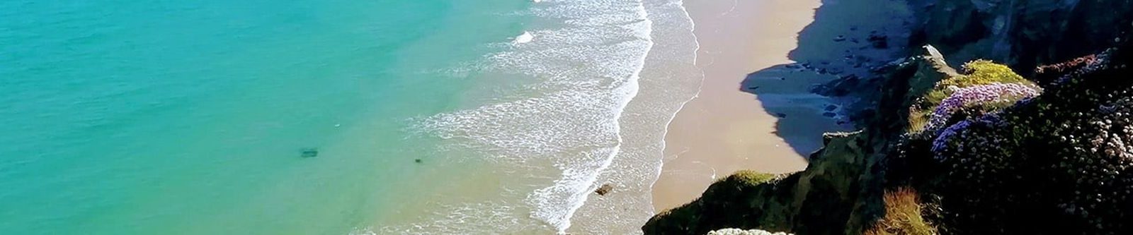 Watergate Bay beach and cliffs